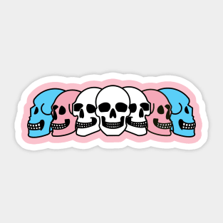 Pride Skulls Transgender Sticker